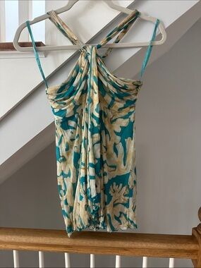 Diane von furstenberg halter style silk shirt. Size M